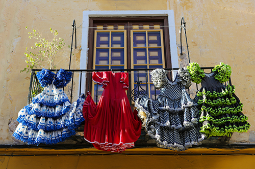 Dresses on display in Spain