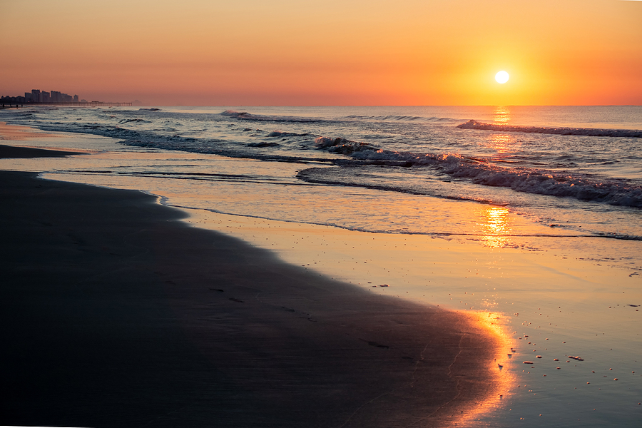 Morning At Myrtle Beach In South Carolina