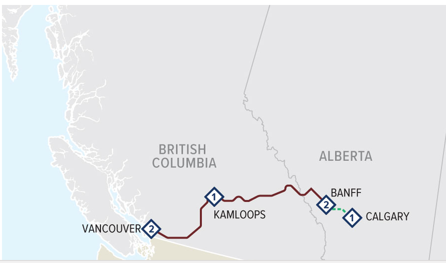 ROCKY MOUNTAINEER TRAIN TOUR “GOLD LEAF SERVICE”