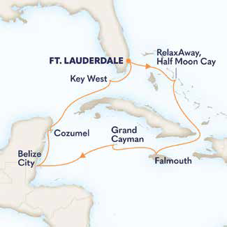 CruiseMap10DayCaribbean